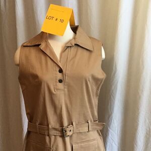 Sleeveless dress in large by ZOEY BETH in tan